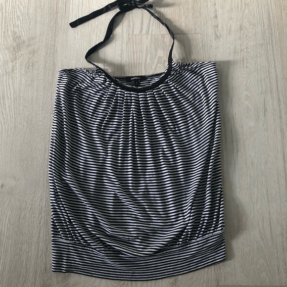 Express Striped Halter Tank Top Blouse - Picture 12 of 16